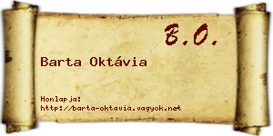 Barta Oktávia névjegykártya