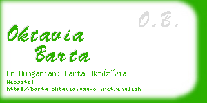 oktavia barta business card